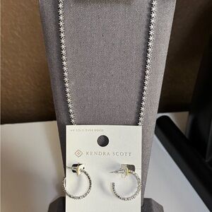Kendra Scott Nadia Silver Necklace and Earring Set